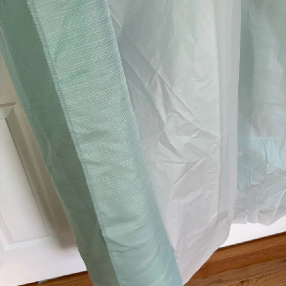 No Hooks Needed Linen Textured Shower Curtain Snap-in Fabric Liner Set 72”w x74L